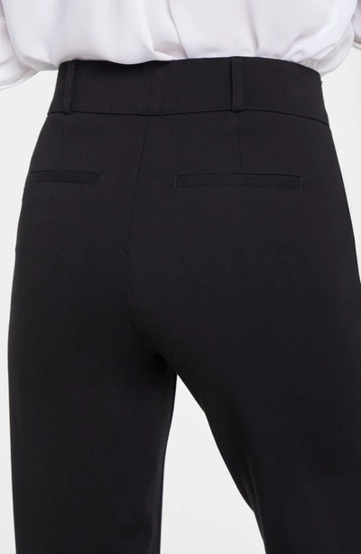 Nydj Pull-on Flare Leg Ponte Knit Trousers In Black