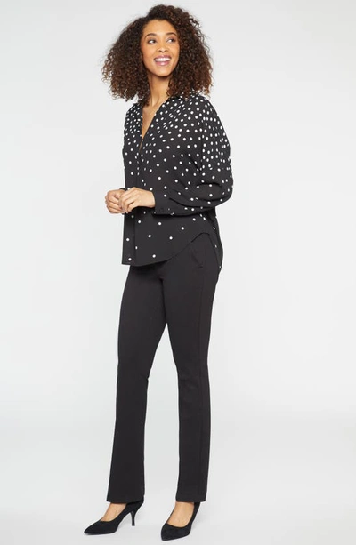 Shop Nydj Becky Recycled Polyester Georgette Blouse In Percy Dot