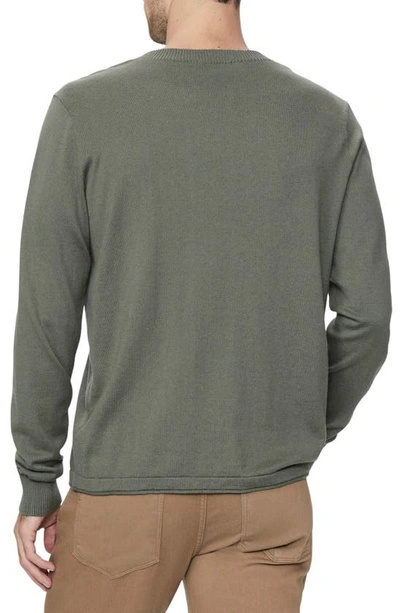 Shop Paige Chaplin Organic Cotton & Wool Crewneck Sweater In Forest Shadow