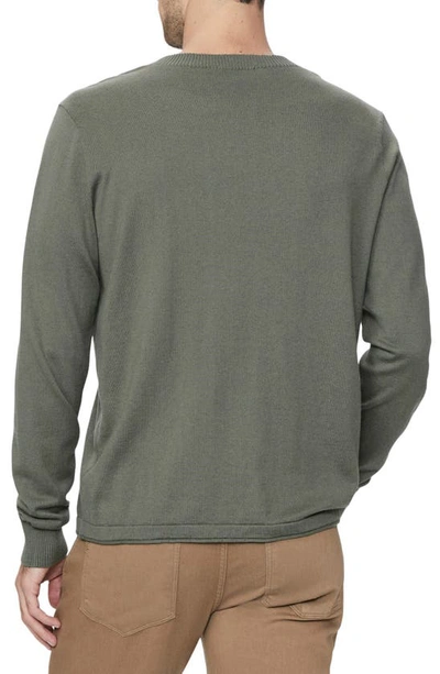 Paige Chaplin Organic Cotton & Wool Crewneck Sweater In Forest Shadow