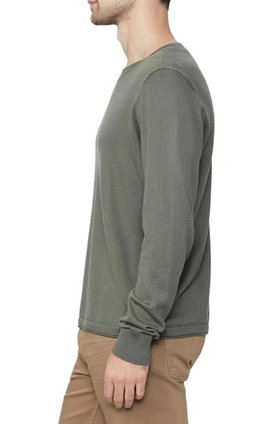 Shop Paige Chaplin Organic Cotton & Wool Crewneck Sweater In Forest Shadow