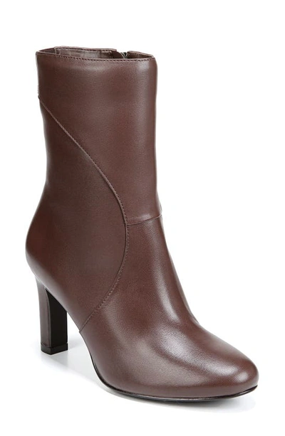 Shop Naturalizer Harlene Leather Bootie In Mocha Brown Leather