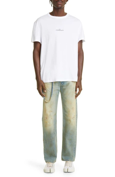 Maison Margiela Distorted Logo T-shirt In White