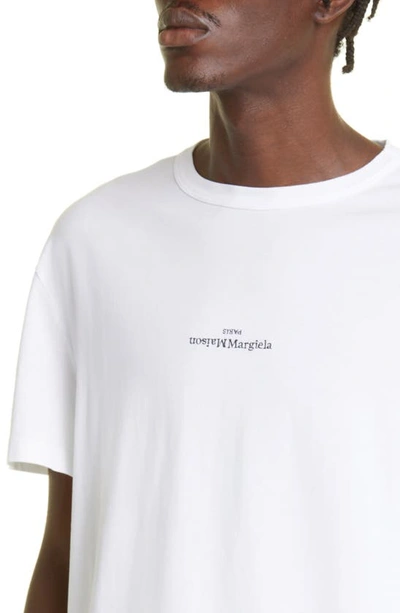 Maison Margiela Distorted Logo T-shirt In White
