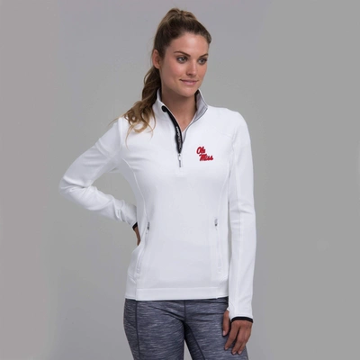 Shop Zero Restriction Ole Miss | Sofia Z500 Pullover | Collegiate In White/silver