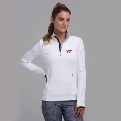Shop Zero Restriction Virginia Tech | Sofia Z500 Pullover | Collegiate In White/silver