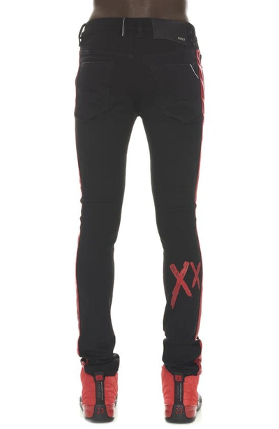 Cult Of Individuality Punk Super Skinny Jeans In Black