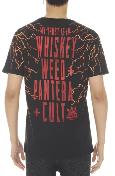 Shop Cult Of Individuality Pantera Whiskey Cotton Graphic Tee In Black