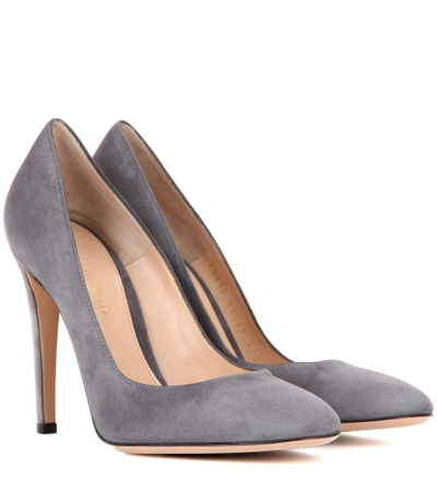 Shop Gianvito Rossi Roma Suede Pumps