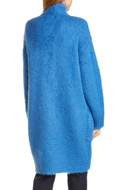 Shop Max Mara Sampang Mohair Blend Cardigan In Cornflower Blue