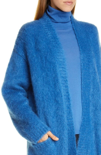 Shop Max Mara Sampang Mohair Blend Cardigan In Cornflower Blue