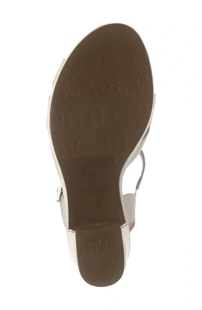 Shop Wonders Block Heel Sandal In Pergamena Off Leather
