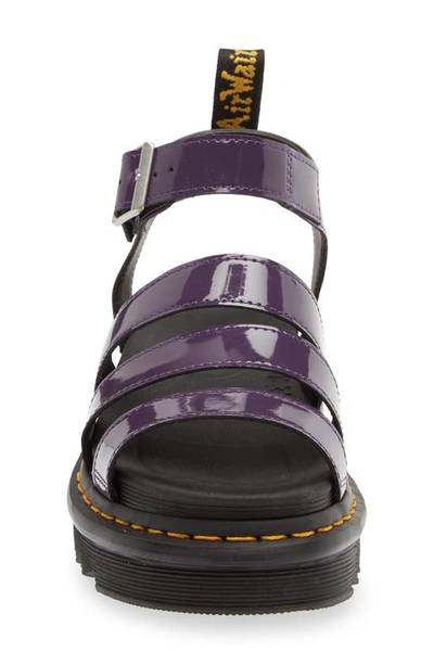 Shop Dr. Martens' Blaire Sandal In Blackcurrant Patent Lamper