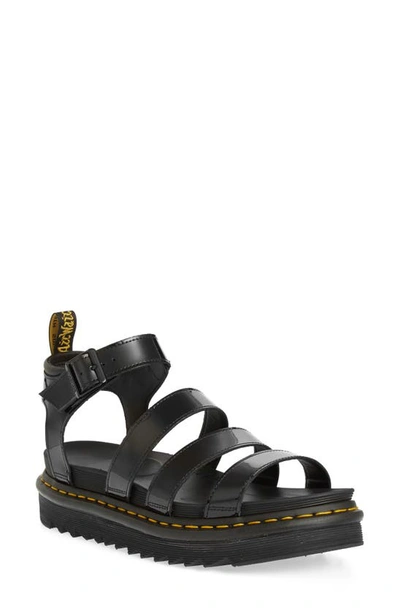 Shop Dr. Martens' Blaire Sandal In Black Patent Leather