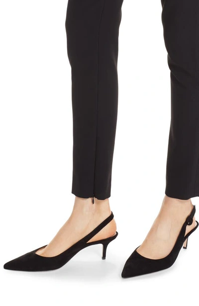 Shop St John Bella Double Weave Skinny Pants In Caviar