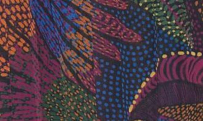 Farm Rio Dotted Macaws Pleated Button-up Shirt In Dotted Macaws