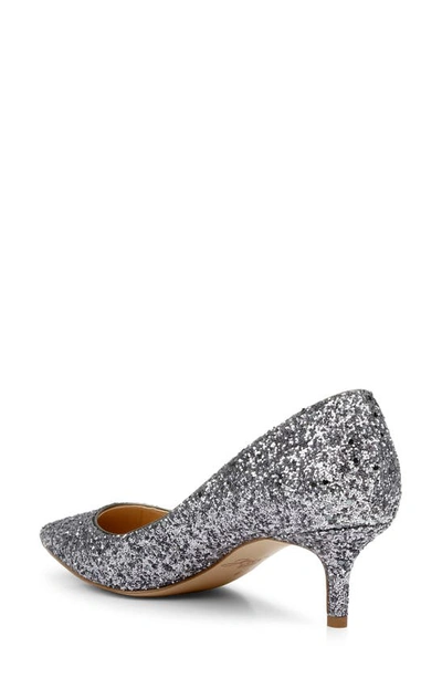 Jewel Badgley Mischka Royalty Kitten Heel Pump In Smoke