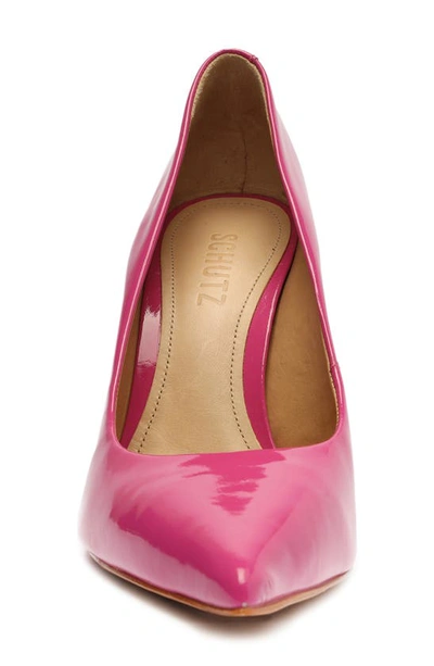 Shop Schutz Lou Pointed Toe Pump Women) In Hot Pink