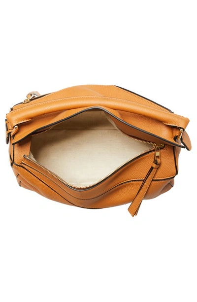 Shop Loewe Puzzle Medium Leather Shoulder Bag In Light Caramel 3649