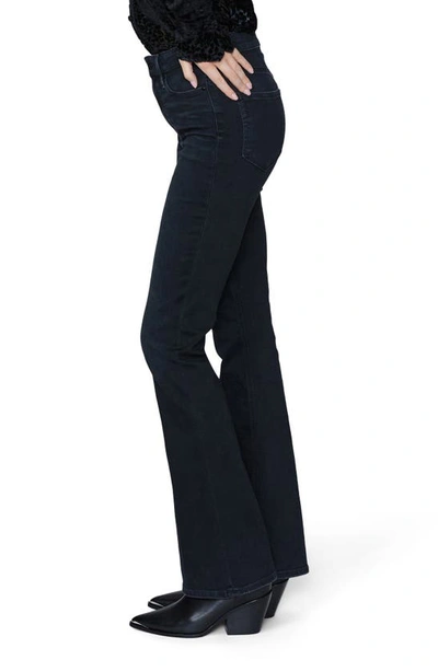 Shop Paige Laurel Canyon High Waist Flare Leg Jeans In Black Willow