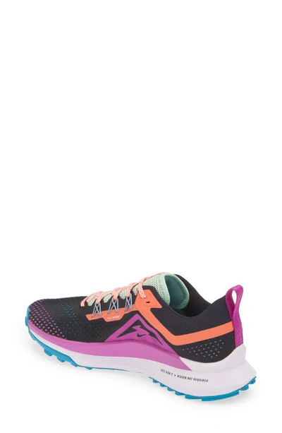 Shop Nike React Pegasus Trail 4 Running Shoe In Black/ Magic Ember/ Purple