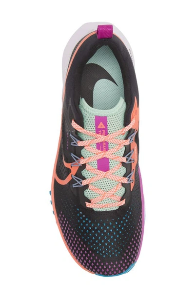 Shop Nike React Pegasus Trail 4 Running Shoe In Black/ Magic Ember/ Purple
