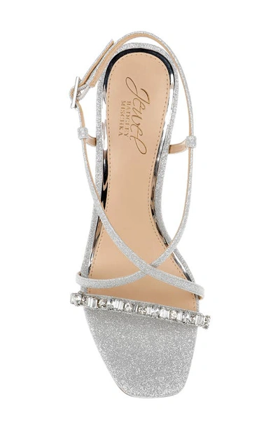 Shop Jewel Badgley Mischka Alexis Slingback Sandal In Silver