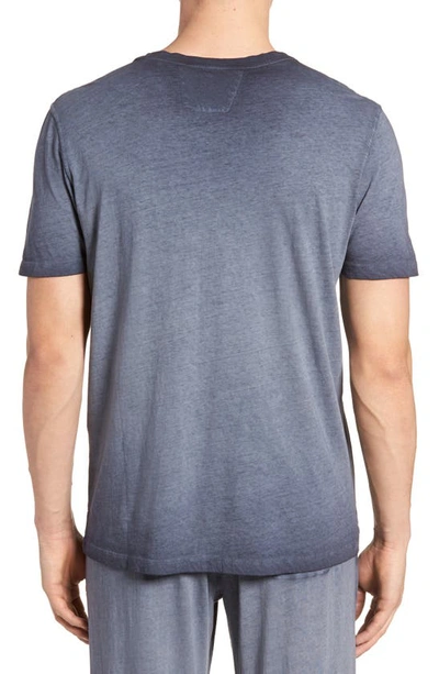 Shop Daniel Buchler Vintage Wash Cotton T-shirt In Navy