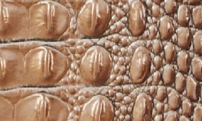 Shop Brahmin Lorelei Croc Embossed Leather Shoulder Bag In Saddle Melbourne