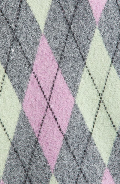 Bp. Oversize Cardigan In Grey Dark- Green Multi Argyle