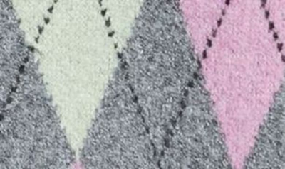 Bp. Oversize Cardigan In Grey Dark- Green Multi Argyle