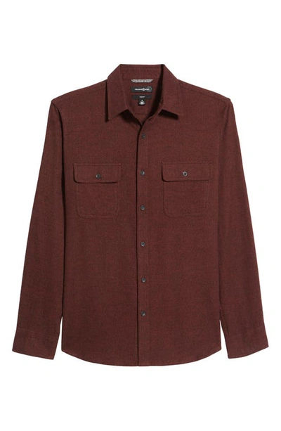 Shop Treasure & Bond Grindle Trim Fit Flannel Button-down Shirt In Burgundy Port Grindle