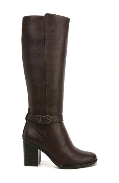 Shop Naturalizer Joslynn Tall Boot In Dark Brown Smooth Synthetic