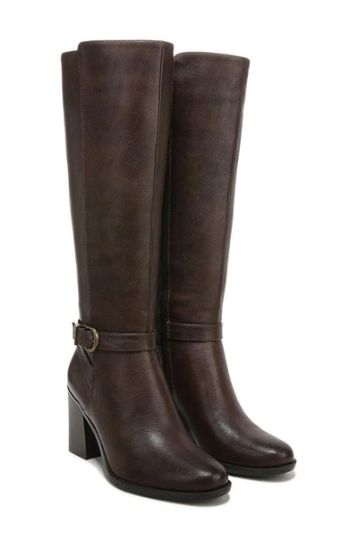 Shop Naturalizer Joslynn Tall Boot In Dark Brown Smooth Synthetic