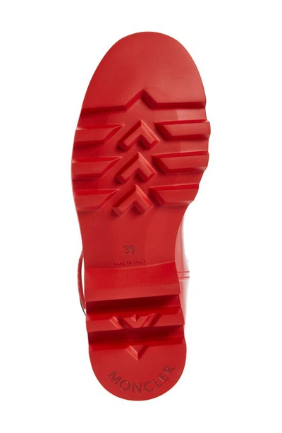 Shop Moncler Ginette Logo Waterproof Rain Boot In Red