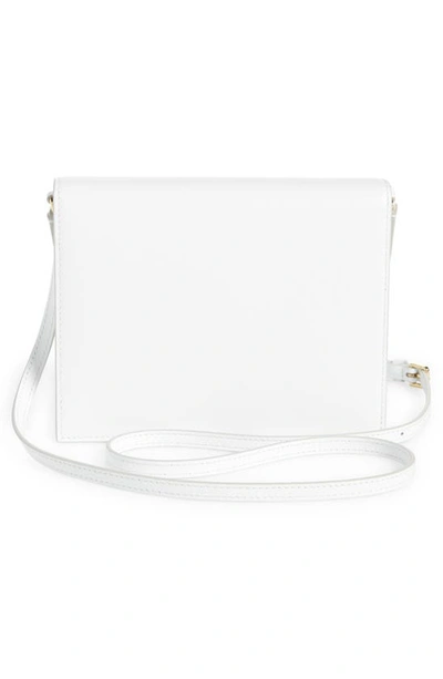 Shop Dolce & Gabbana Dolce&gabbana Dg Logo Flap Leather Crossbody Bag In Optical White