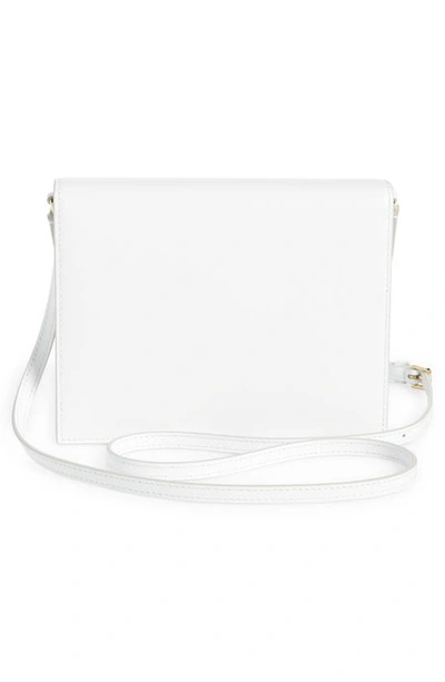 Shop Dolce & Gabbana Dg Logo Flap Leather Crossbody Bag In Optical White