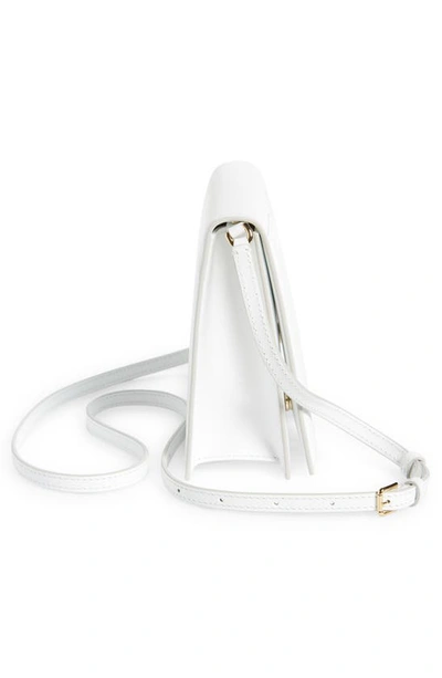 Shop Dolce & Gabbana Dg Logo Flap Leather Crossbody Bag In Optical White