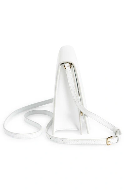 Shop Dolce & Gabbana Dolce&gabbana Dg Logo Flap Leather Crossbody Bag In Optical White