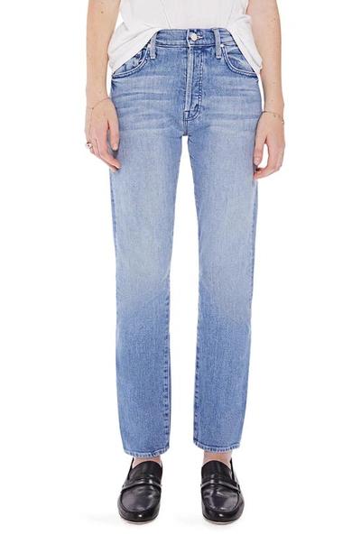 Shop Mother Hiker Hover High Waist Slim Straight Leg Jeans In Herbal Remedy