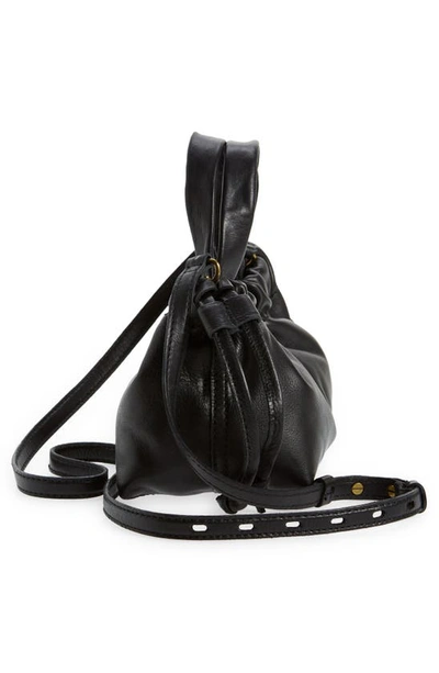 Shop Madewell Mini The Piazza Leather Crossbody Bag In True Black