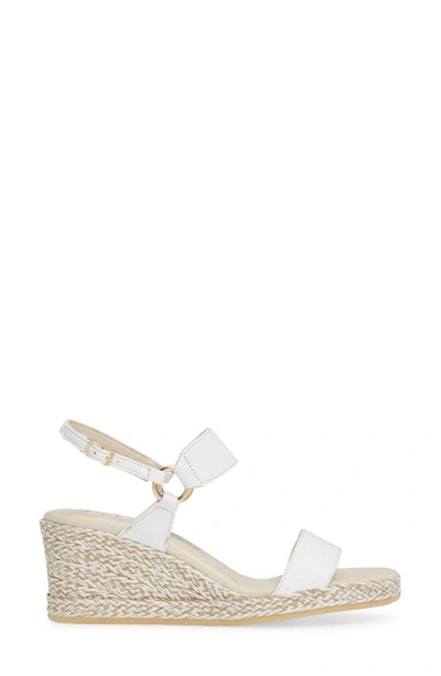 Shop Amalfi By Rangoni Luc Wedge Sandal In White Leather