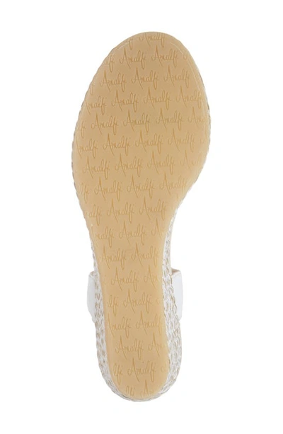 Shop Amalfi By Rangoni Luc Wedge Sandal In White Leather