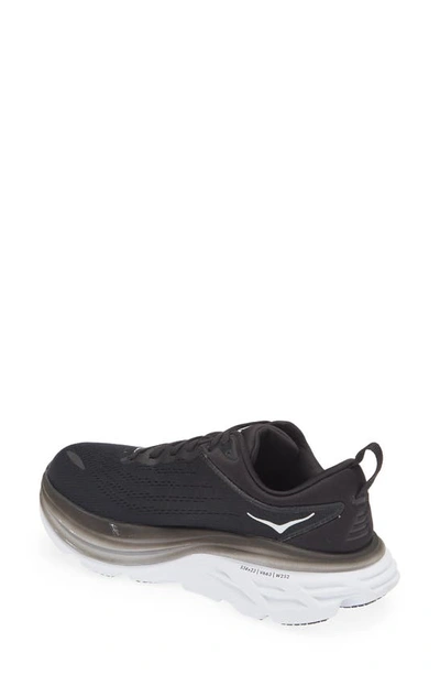 Shop Hoka Bondi 8 Running Shoe In Black / White