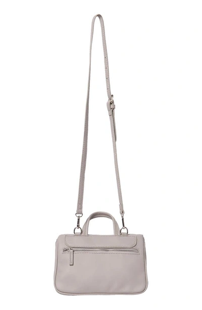 Shop Urban Originals Shadow Vegan Leather Crossbody Satchel In Grey