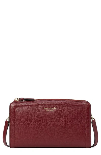 Shop Kate Spade Knott Small Leather Crossbody Bag In Autumnal Red