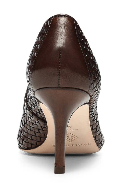 Shop Donald Pliner Yvetta Pointed Toe Pump In Dark Brown