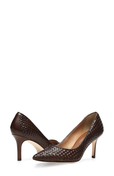 Shop Donald Pliner Yvetta Pointed Toe Pump In Dark Brown