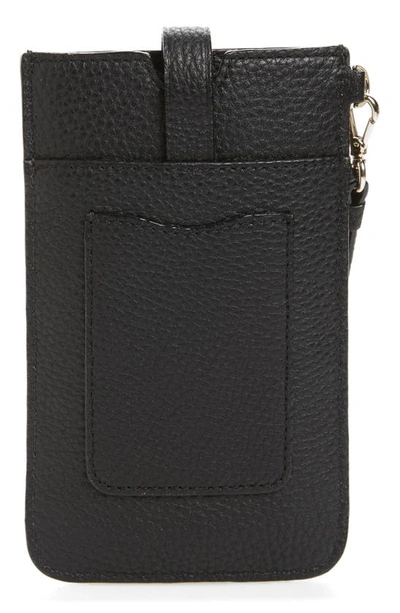 Shop Kate Spade Leather Smartphone Wristlet In Black