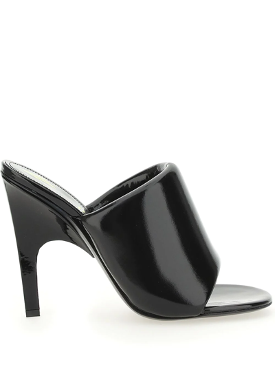Attico 105mm Rem Padded Faux Patent Mules In Black | ModeSens